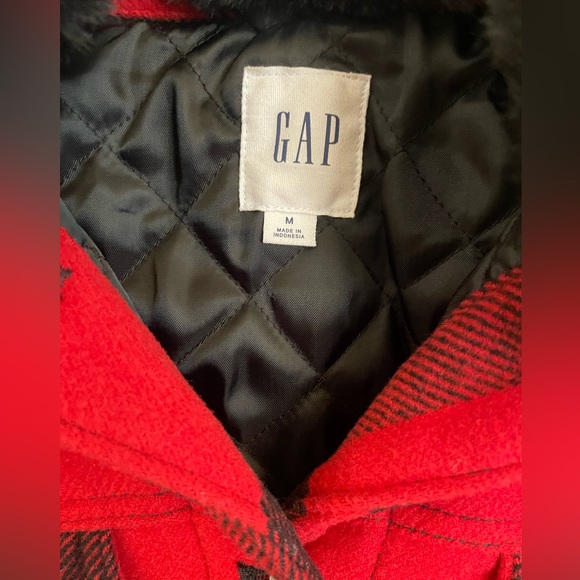 Gap Red and Black Plaid Jacket - Picture 4 of 5